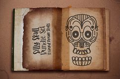 Silly Skull Bundle - 12 Hand Drawn Skulls - SVG DXF PNG Product Image 3