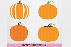 Halloween Bundle - 4 Pumpkin SVG EPS DXF PNG Cutting Files Product Image 1
