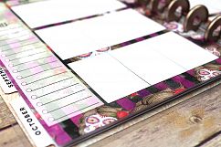 Happy Planner PRINTABLE, Weekly Insert Refill, Halloween, Sugar Skull, Skull, Printable, Planner Printable, 7 x 9.25, Mambi Happy Planner Product Image 1