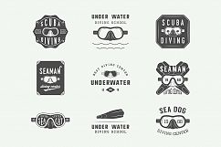 Set of vintage diving emblems Product Image 2