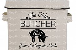 The Olde Butcher Shop | Cut Print | Farmhouse | SVG | PNG Product Image 3