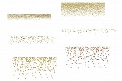 Gold Glitter Border Clip Art - Golden Confetti- 12 PNG Digital for Scrapbooking Product Image 3
