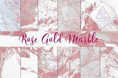Rose Gold Marble Digital Paper Product Image 1