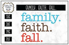 Family. Faith. Fall. Svg Cut File Product Image 1