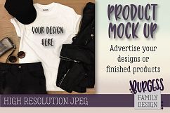 MOCK UP Black leather moto jacket | High Resolution JPEG Product Image 1