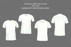 Watercolour football shirt in plain color, soccer shirt clipart  Product Image 2