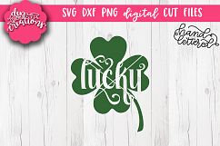 Lucky Shamrock St Patrick&#039;s Day - SVG - DXF - PNG Cut Files Product Image 2