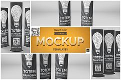 Elliptical Totem Display Mockup Product Image 1