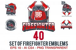 40 Set of firefighter emblems Product Image 2