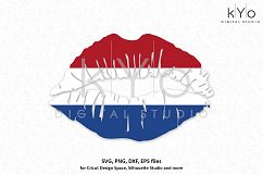 Netherlands Flag Girl Lips SVG PNG DXF EPS files Product Image 1