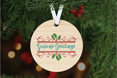 Seasons Greetings SVG - Christmas SVG Cut File - DXF PNG EPS Product Image 5