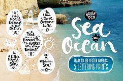 Vector SEA and OCEAN brushpen set Product Image 1