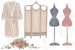 Vintage Boudoir Clipart Set Product Image 5