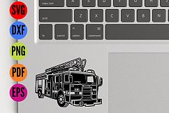 Fire Truck, Fire Engine SVG Cutting File  Product Image 3