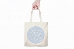 Canvas Tote Bag Mockup, Hand holding tote Product Image 1