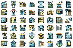 Property investments icons set vector flat Product Image 1