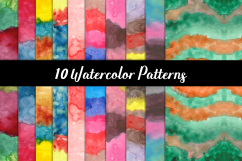 WATERCOLOR PATTERNS,WATERCOLOR BACKGROUNDS,WATERCOLOR TEXTURES Product Image 1