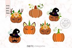 Pumpkin clipart bundle SVG DXF EPS PNG Product Image 1