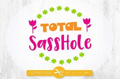 Total-Sass Hole cutting files svg, dxf, pdf, eps included - cut files for cricut and silhouette - Cutting Files SG Product Image 1