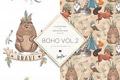 Boho Animals Clipart Product Image 6