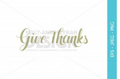Give Thanks Digital Fall Banner, Autumn Party Invitation Product Image 3