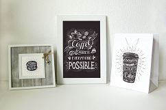 Set of Banners with coffee quotes. Product Image 2