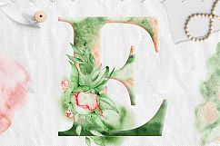 Alphabet clipart Watercolor alphabet Digital alphabet Letters clipart Floral alphabet Peonies alphabet Romantic clipart Monogram Numbers Product Image 6