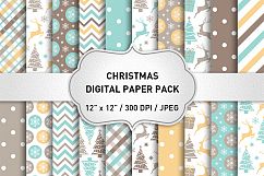 Christmas Digital Paper Pack / Backgrounds / Scrapbooking / Patterns / Printables / Card Making Product Image 1