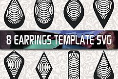 144 Earrings template SVG - Cut files - Leather earrings SVG Product Image 9