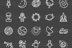 150 Science Line Inverted Icons Product Image 2