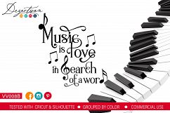 Music is Love in search of a word SVG DXF cut file Product Image 1