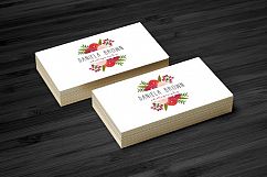Red floral watercolor clip art collection.  Product Image 2