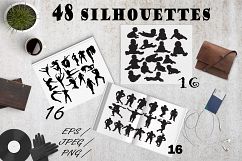 Set of 46 people silhouettes Product Image 1