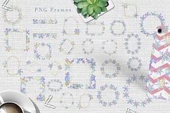 Watercolor colorful snowflakes PNG set Product Image 5