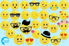 Emoji faces clipart, graphics illustrations AMB-2250 Product Image 5