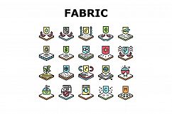 Fabrics Properties Collection Icons Set Vector Product Image 1