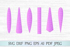 Earrings svg file, Rectangle earring svg, Bar drop svg file, Long pendant svg, Long fringe earrings, Leather earrings, Earrings laser cut Product Image 1