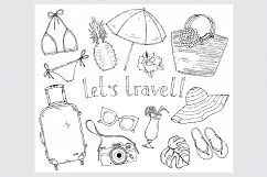 Vector summer set items for vacation. Product Image 5