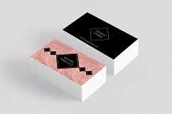 Rose Gold Foil Marble Business Card Product Image 2