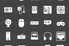 55 Computer &amp; Hardware Glyph Inverted Icons Product Image 2