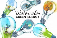 Watercolor green energy Product Image 1