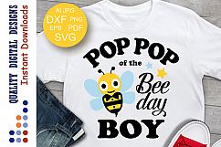 Birthday boy shirt design Cut files Pop Pop of the BEE day Product Image 1