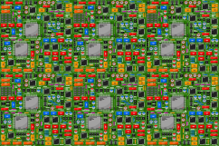 Patterns of electrical board, with electronic components. Product Image 2