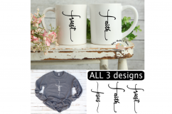 Faith svg CUT file, Faith cross svg file Trust svg Jesus svg Product Image 1