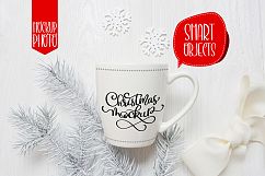 Christmas mug and letter mockup Product Image 1