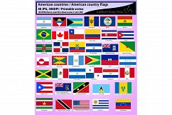 American countries / American country Flags / country flag / High Quality / Vector flags / digital flag / printable flag / Collage Sheets Product Image 1