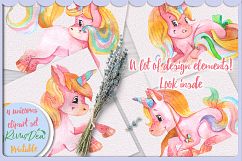 Unicorn party clipart set Product Image 1