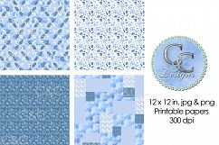 Quilt Patterns Digital Paper Pack Q-3P Product Image 2