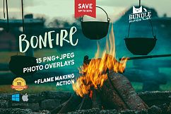 +15 Bonfire Photo Overlays Product Image 1