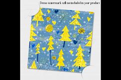 12 Winter Pattern Digital Papers in Royal Blue Theme Color Product Image 4